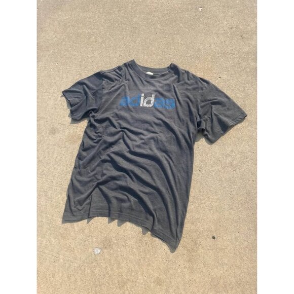 Adidas 90’s Graphic Tee Shirt Heavyweight Grey - Picture 3 of 6